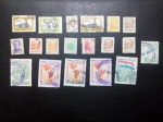 Colecionismo Filatelia Selos Antigos. Lote com 19 selos do Uruguai, Argentina e Paraguai.