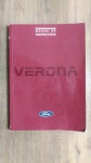 Manual do Proprietário Verona Ford, aprovação para impressão do manual em agosto/1989, livro com 86 páginas, bordas com manchas amareladas.