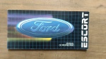 Manual do Proprietário Escort Ford, aprovação para impressão do manual em julho/1984, livro com 126 páginas, laterais amareladas.