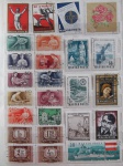 Colecionismo Filatelia Selos Antigos. Lote com selos estrangeiros, conforme foto. Somente os selos, sem a folha do álbum classificador (E29).