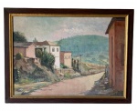 Barros - `Machado-MG` - Óleo sobre placa - Medindo 37 x 50 cm - Datado de 1982 - Assinatura canto inferior direito.