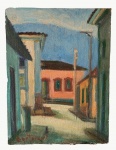 Arlindo Ortolani - `Tiradentes` - Óleo sobre cartão - Med. 25 x 19 cm.