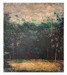 José Paulo Moreira da Fonseca, `Lual no Jardim` - óleo sobre placa - datado 1991 - med. 42 x 36 cm