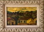 Alberto da Veiga Guignard, `Paisagem` - Óleo sobre madeira - Medindo 20 x 33 cm - Assinatura canto inferior direito.