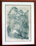 Maria Helena, `Silêncio` - gravura P.U. - dat. 1989 - med. 66 x 47 cm