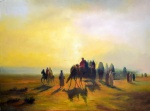 Luciano Silveira. `Caravana Árabe` - óleo sobre tela - med. 60 x 80 cm - sem moldura