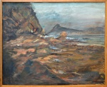 Antonio Parreiras, `Marinha com Vista do Pão de Açucar` - óleo sobre tela - datado 1919 - med. 80 x 100 cm