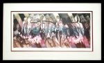 Antunes, Begônias, `Gravura P.A` - datado de 1985 - medindo 33 x 73 cm