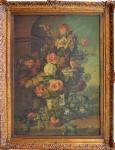 Estevão Silva, `Vaso com Flores e Frutas`, óleo sobre tela medindo 100 x 70, a.c.i.d