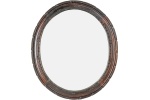 ANOS 50/60 - Belíssimo Espelho Oval, com moldura em madeira de jacarandá, ricamente esculpida. Dimensões: 63 cm  X 55 cm  (Alt./Larg.). cxx