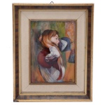 CAMILE FAURÉ - Pintura em esmaltes policromados de Limoges, reproduzindo quadro intitulado Petit Lever de autoria da famosa artista francesa Berthe Morizot. Assinado e localizado Fauré Limoges France no cid. Traz no verso etiqueta da Émaux dArt du Maître. 16 x 12 cm (MI). 24 x 20 cm (ME). Este lote encontra-se em Belo Horizonte, MG, e só estará disponível em nossa loja a partir do dia 13 de Outubro.