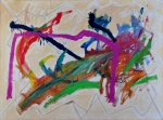 LUIZ AQUILA DA ROCHA MIRANDA (Rio de Janeiro, RJ. 1943) - A Pintura e seu Pórtico. Acrílica s/ tela. Ass. e datado 1994 na frente e no verso da obra. 100 x 140 cm. Obra proveniente da coleção Rocha Miranda, Rio de Janeiro. Luiz Aquila da Rocha Miranda (Rio de Janeiro RJ 1943). Pintor, desenhista, gravador, professor. Em 1959 e 1960, tem aulas de pintura com Aluísio Carvão (1920  2001) e de xilogravura com Oswaldo Goeldi (1895  1961). Muda-se para Brasília em 1962, e frequenta cursos no Instituto de Arte e Arquitetura da Universidade de Brasília  UnB como aluno livre. Em 1965, recebe bolsa do governo francês e reside na Cité International des Arts Cidade Internacional das Artes, em Paris. Nesse ano, viaja para Lisboa, e trabalha na Sociedade de Gravadores Portugueses.