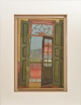 IVAN MARQUETTI (1941-2004)  - Porta e Paisagem em Diamantina  MG. Óleo s/ tela. Ass. e datado cid. Ass. titulado e datado no verso 1975. 61 X 40 cm. Praticou principalmente a paisagem urbana das cidades históricas de Minas Gerais, mas também naturezas-mortas e flores. Seu estilo peculiar e único uniu a paleta do fovismo a um expressionismo com predominância de linhas reta. Entre 1958 e 1961estudou gravura e desenho no Instituto de Belas Artes da Guanabara, Rio de Janeiro. Em 1962 instalou-se em Ouro Preto, MG, cidade que escolheu para viver grande parte de sua vida. Nesse período se aproximou de artistas como Carlos Scliar, Inimá de Paula, Vinícius de Moraes e Carlos Bracher. Prosseguiu seus estudos em Paris entre 1963 e 1964. De volta ao Brasil, em 1964, passou a dividir seu tempo entre Cabo Frio (RJ), Rio de Janeiro, Olinda (PE), Ouro Preto e outras cidades históricas mineiras. Em 1967 criou o Grupo de Serigrafia. Entre 1979 e 1981 subiu o rio Negro em busca de inspiração, trazendo dessa viagem trabalhos representando florestas e rios.