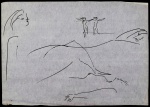 OSCAR NIEMEYER - Oscar Ribeiro de Almeida de Niemeyer Soares (Rio de Janeiro, 1907 - idem, 2012) - "Sem título". Caneta hidrográfica s/ papel vegetal. Sem assinatura. Mulheres na Praia - Estudo da Série de Desenhos para abertura da minissérie JK - Tv Globo. 50 x 70 cm. Não está emoldurado. Marcas do tempo. Pequenos amassados nas bordas e pontos de acidez. Coleção particular Carlos Eduardo Niemeyer. Em sua aquisição a obra será entregue com certificado do proprietário e neto do autor. Nota Biográfica: Arquiteto e urbanista. Forma-se em arquitetura pela Escola Nacional de Belas Artes (Enba), no Rio de Janeiro, em 1934. Nesse ano, passa a frequentar o escritório do arquiteto e urbanista Lucio Costa (1902-1998). Em 1936, integra a comissão criada para definir os planos da sede do Ministério da Educação e Saúde (MES), no Rio de Janeiro, com a supervisão do arquiteto franco-suíço Le Corbusier (1887-1965), a quem assiste, como desenhista. Baseado no projeto do arquiteto, Niemeyer sugere alterações que são adotadas na construção do edifício. Entre 1940 e 1944, projeta, por encomenda do então prefeito de Belo Horizonte, Juscelino Kubitschek (1902-1976), o Conjunto Arquitetônico da Pampulha, que se configura como um marco de sua obra, pois rompe com os conceitos rigorosos do funcionalismo e utiliza uma linguagem de formas novas, de superfícies curvas, explorando as possibilidades plásticas do concreto armado. Em 1947, é convidado pela Organização das Nações Unidas (ONU) a participar da comissão de arquitetos encarregada de definir os planos de sua futura sede em Nova York. Seu projeto, associado ao de Le Corbusier, é escolhido como base do plano definitivo. No Rio de Janeiro, em 1955, funda a revista Módulo e no ano seguinte começa, a convite do presidente da República, Juscelino Kubitschek, a colaborar na construção da nova capital do Brasil, Brasília, cujo plano urbanístico é confiado a Lucio Costa. Em 1958, é nomeado arquiteto-chefe de Brasília, para onde se transfere e permanece até 1960. Entre os projetos mais importantes de Niemeyer destacam-se o Parque do Ibirapuera, São Paulo, 1951; a sede do Partido Comunista Francês, Paris, 1965; a Escola de Arquitetura de Argel, Argélia, 1968; a sede da Editora Mondadori, Milão, Itália, 1968 e a sede do jornal L'Humanité, Saint-Denis, França, 1987.