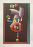 INOS CORRADIN, Equilibrista - serigrafia P.A. - 70x50 cm - acid