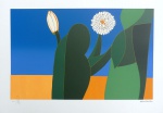ALDEMIR MARTINS, Flor de Cactus - serigrafia 18/100 - 50x70 - Editada pelo Instituto