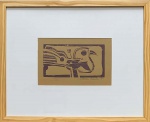 ALDEMIR MARTINS, Pássaro - gravura 156/200 - 16x24 cm - acid 1990