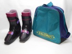 DIVERSOS, par (2) botas para esquiar, marca SALOMON, modelo SX42, acondicionadas na sacola original, usadas.