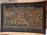 Paneau indiano: Pintura sobre tecido. 176 x 116 cm
