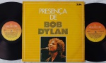 Bob Dylan  Presença De Bob Dylan 2xLP Brasil Excelente estado. LP Duplo gravadora CBS, com compilação de sucessos com capa Unica no Brasil. Discos em excelente estado. Capa em muito bom estado com discretos amassos.