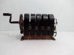 Vintage Magneto de telefone antigo, no estado, não testado, (24x10 cm)