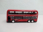 Miniatura Ônibus 2 andares, fricção antigo, no estado, 17 cm