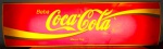 COLECIONISMO - "Coca-Cola" - Antigo e raro letreiro americano luminoso déc. 70/80, confeccionado em materiais diversos, funcionamento a luz elétrica. Funcionando. Med 21x70x10 cm. Obs: Discretos desgastes na patina.