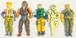 COLECIONISMO - G.I JOE (Comandos em Ação) - Lote constando cinco antigos e raros bonecos de coleção. Med 11 cm. Obs: 1 no estado.