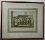 Jhon Clarck Sculp - Lt Chamberlain R.A. del.t 1819 - " A market Stall " publisbed by thomas Mc Lean, 26 Hay Market July 1, 1821- Med. 29 x 36cm sem moldura e 46cm x 52 cm com moldura - Protegida por vidro.