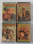 COLECIONISMO - Lote com 4 Livros de Tarzan da Companhia Editora Nacional - Edições da Déc. 40 apresentando marcas do tempo, páginas amareladas, capas no estado, apresentando pequenas perdas e amassados.