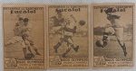 Lote com 3 estampas raras de Eucalol fazendo referência aos Jogos Olympicos  de Futebol.