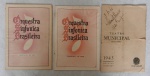 Lote com 3 programas de teatro Orquestra Sinfônica Brasileira temporada 1946 e 1947 e teatro Municipal de 1945.