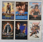 Lote com 6 Cartaz Colorido de Filmes antigos - Med. 14cm x 21cm