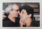 Colecionismo - Antiga Fotografia Colorida de Personalidades, Arthur Xexeo e Leda Nagle - Noite de autógrafo de Sonia Biondo lançando seu livro (Editora Gryphus) Mulher Integral  - Foto Paulo Jabur - Med. 10cm x 15cm.