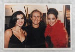 Colecionismo - Antiga Fotografia Colorida de Personalidades, Adriana Garambone, Rudi Werner e Danielle Winits - Inauguração do Werner Coiffeur em Ipanema  - Foto Paulo Jabur - Med. 10cm x 15cm.