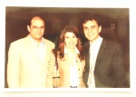 Colecionismo - Antiga Fotografia Colorida de Personalidades, Carlos Augusto e Ana Cecília Lacerda com Gabriel Chalita - Palestra de Gabriel Chalita lançando seu livro "Os Dez Mandamentos da Ética" UniRio - Foto Paulo Jabur - Med. 10cm x 15cm.