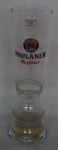 Colecionismo - Antiga tulipa de vidro moldado base no formato de bola gravado no corpo da taça - Champion 2010 - Paulaner Munchen - Weibbier desenho de jogador e mapa das américas  em ouro. Alt.25cm