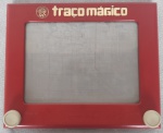 Antigo Brinquedo Traço Mágico - Manufatura brinquedos Rei  - USA - patente n.º 3.760.505. Med. 20cm x 24cm