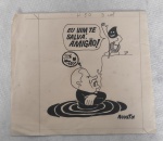 ACOSTA - Desenho à nanquim para publicação em revistas da déc. 60/70. Med. 21cm x 24cm
