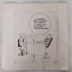 RUI - Desenho à nanquim para publicação em revistas da 1975. Med. 25cm x 25cm