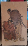 Antigo Quadro Oriental - óleo sobre Eucatex - Assinado e datado CIE - - Ass. não reconhecida. Med. 70cm x 40cm. No estado