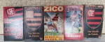 COLECIONISMO - Lote com 5 fitas de VHS sobre o Flamengo e sua História. Não testadas, no estado.