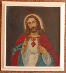 Coração Sagrado de Jesus Cristo de F. Casaline, 1956 / 63x50cm