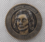 Medalha Clarice Linspector comemorativa de 1 ano de TAG com 45mm de diâmetro.