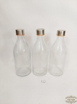 3 Garrafas em Vidro para Agua com Tampa Inox. Medida: 26 cm altura