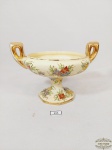 Baleiro / Uveiro em Faiança inglesa floral com friso ouro  Medida: 11 cm altura x 14 cm diametro