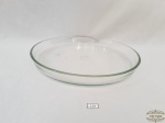 Travessa  Redonda em Vidro Pyrex Medida: 30 cm diametro. apresenta pequenos bicados