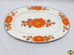 Travessa oval rasa em ágata Mãe Ágata. Medindo 45cm x 30,5cm.