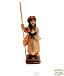 Escultura Homem em Madeira Assinada Santyagi. Medida 17 cm altura