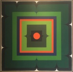 Ivan Serpa (1923 - 1973) - "Série mangueira", óleo sobre tela, medindo 80x80cm, assinado, intitulado e datado de 1958.